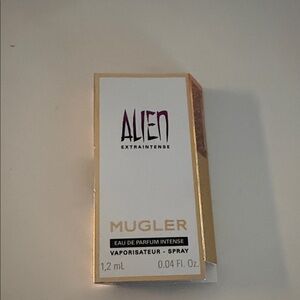 Mugler Alien Extrait Intense Sample — White & Gold Packaging